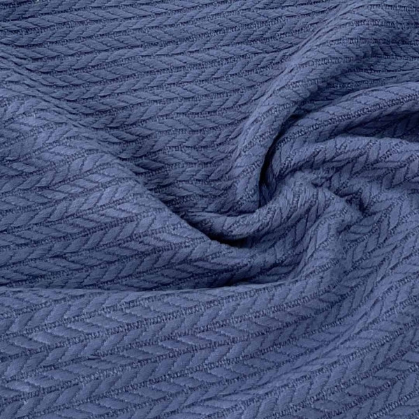 Тканина Полотно Піке Косичка 100% бавовна 240 см синій, фото 1