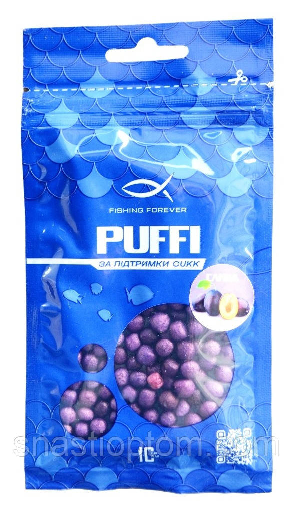 Повітряне тісто для риболовлі, Puffi, Fishing Forever, Міні, 10г, смак Слива