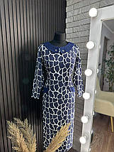 Стильна жіноча сукня, тканина "Креп Дайвінг" 54, 56, 58, 60, 62 розмір 54, фото 3