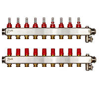 Danfoss Коллектор SSM-F 9+9 с ротаметрами, нержавеющая сталь Zruchno и Экономно