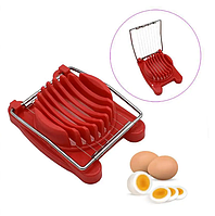 Яйцерізка для подрібнення яйця кружальцями, овочерізка для нарізки слайсами (червоний)
