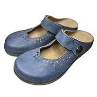 Мюлі жіночі на платформі без каблука із закритим носом та відкритою п'ятою, тапочки на липучках та низькому ходу