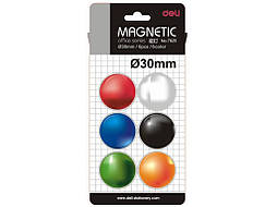 Магніти для дошок Deli 7825Е, 6шт,  d-30мм