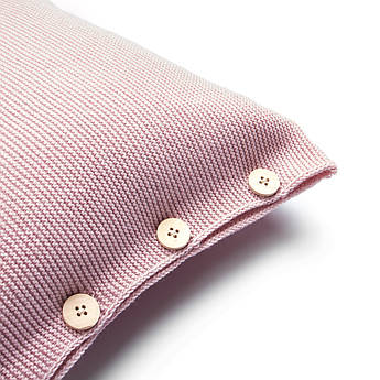Чохол для подушки в'язаний Ohaina 40х40 Powder Pink