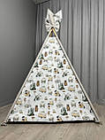 Вігвам дитячий Кемпінг 2 БОНБОН з Кошиком Повний комплект, вігвам для хлопчика, вігвам для дітей, вігвам для дівчинки, фото 3