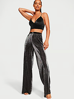 Костюм Victoria's Secret VELVET CAMI & SHIMMER KNIT PANTS PAJAMA SET XS.short чорний