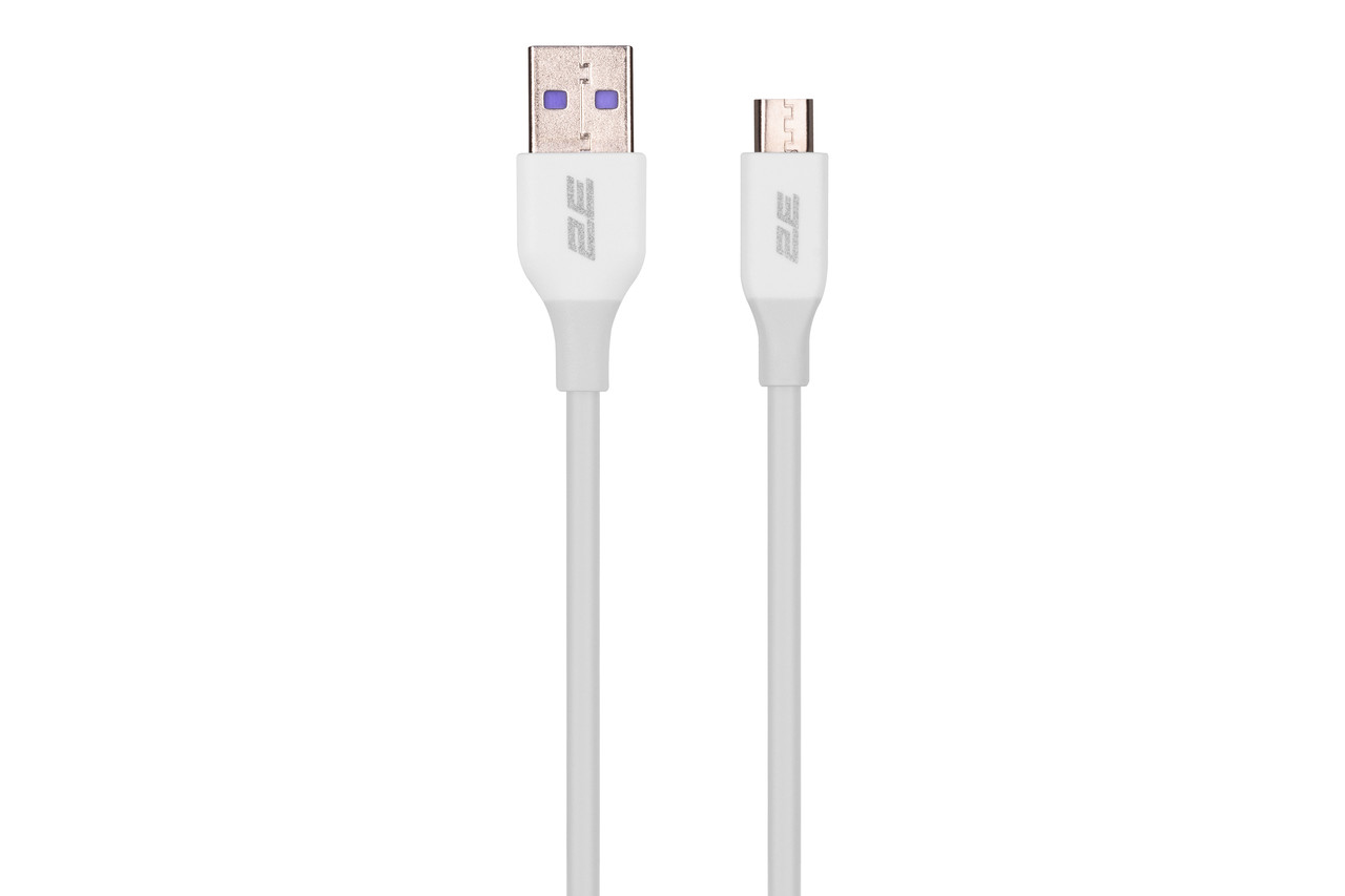 2E Кабель USB-A - microUSB Glow 1m White  Zruchno та Економно