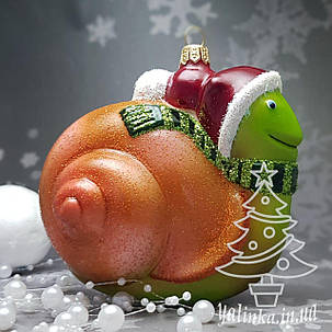 Скляна ялинкова іграшка равлик Impuls.  величезний асортимент іграшок як Irena, Komozja, фото 1