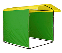 Торговая палатка 2x2м Зелёная с желтым