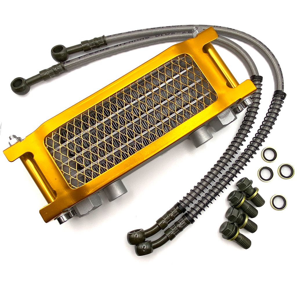 Радіатор охолодження у зборі з патрубками для квадроцикла 50 – 140 куб.см. (алюмінієвий), фото 1