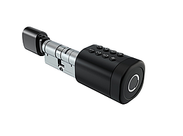 Розумний дверний біометричний замок (циліндр) SEVEN LOCK SL-7774BF black (35-90 мм)