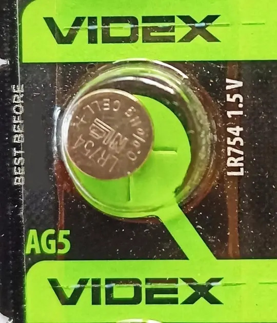 Батарейка часова Videx AG 5 (LR754) (ціна за 1бат.)