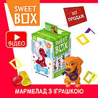 Пушистики щенята Супергерои щенки Свитбокс sweet box игрушка и жевательный мармелад с натуральным соком