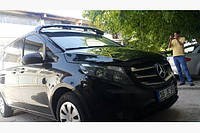 Козырек на лобовое стекло Mercedes Vito / W447 2014- (черный глянец, 5мм) EuroCap