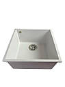 Гранітна мийка для кухні Platinum 4040 RUBA матовий білосніжний, фото 2
