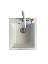 Кухона мийка Vector Front 42*50 см (білий) сифон + змішувач+дозатор, фото 5