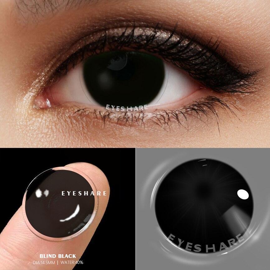 Чорні лінзи для очей MY 31 Кольорові контактні лінзи без діоптрій, лінзи для косплея
