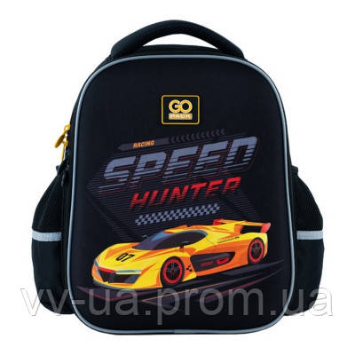 Рюкзак шкільний напівкаркасний ортопедичний для першокласника GoPack Education Speed Hunter, для хлопчиків,