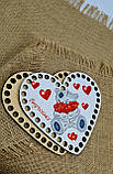 Комплект заготовок у формі серця з малюнком 16 см, Внученя, фото 2