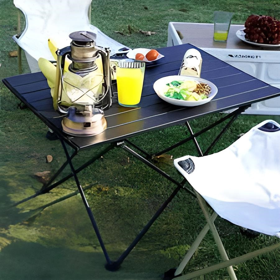 ReadySet Camping Table: черный туристический складной стол в чехле, прямоугольный, размером 95x57x50 см - фото 7 - id-p2141917110