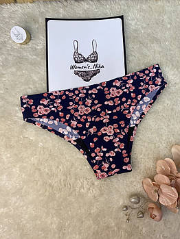 Трусики для місячних 🩸 XS безшовні бікіні Смак Життя Сині у трояндах післяпологові урологічні