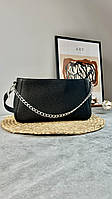 Стильная черная сумка на цепочке с длинным ремешком, красивые кожаные качественные женские сумки разных цветов