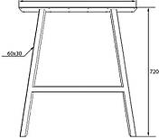 Опори для столу в стилі Лофт "Серія 11" ніжки металеві 2 шт, фото 3