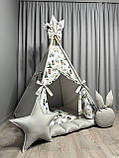 Вігвам для дітей Кемпінг 5 БОНБОН з Кошиком Повний комплект, вігвам для хлопчика, дитячий вігвам, вігвам для дівчинки, фото 4