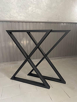 Опори для столу в стилі Лофт "Серія 2" ніжки металеві 2 шт 50х25 мм