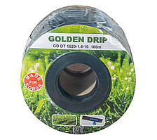 Стрічка крапельна 8 mil крок 30 см бухта 100 метрів емітерна GOLDEN DRIP