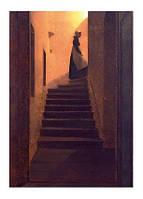 Листівка Caspar David Friedrich - Lady on the Staircase (Caroline on the Stairs), 1825