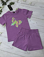 Костюм дитячий футболка з шортами БОБОЧКА для дівчинки 3-6 років, колір уточнюйте під час замовлення