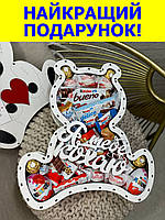 Сладкий подарочный бокс для девушки с конфетками набор в форме медведя для жены, мамы, ребенка SSbox-56