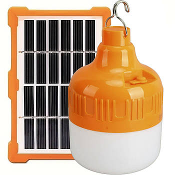 Лампа із сонячною панеллю 80W, GR 015 / Акумуляторна лампа для кемпінгу / Підвісна LED лампочка