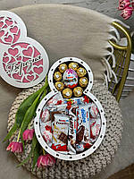 Сладкий подарочный бокс для девушки с конфетками набор на 8 марта киндер для жены, мамы, ребенка SSbox-87