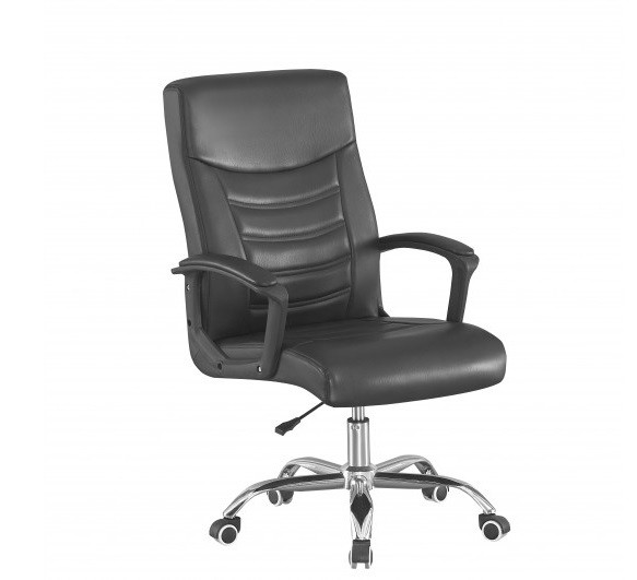 Крісло офісне Проксі хром екошкіра чорна (Мікс-Меблі ТМ)