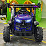 Дитячий електромобіль Трактор на акумуляторі Bambi M 5073 з пультом радіокерування на 3-8 років Синій, фото 7
