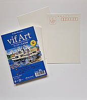 Папір акварельний для листівок 1 лист 10*14,8см 249/м2 гладке зерно, Vif Art (Японія)