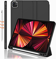 Чехол-книжка DK кожа силикон Smart Cover Слот под Стилус для Apple iPad Pro 12.9" 4gen 2020 (011191) (black)