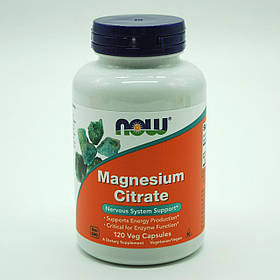 Цитрат магнію, Magnesium Citrate, Now Foods, 120 капсул