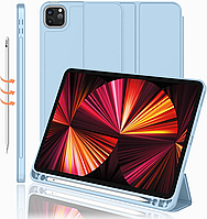 Чехол-книжка DK кожа силикон Smart Cover Слот под Стилус для Apple iPad Pro 12.9" 4gen 2020 (011191) (white