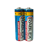 Батарейка сольова Rablex R6P/AA 1.5V SUPER HEAVY DUTY, 1 шт. у термоусадці, фото 3