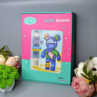 Конструктор Magic Blocks в виде мишки Аквариум Bearbrick, Конструктор 3D мишка 40,5см