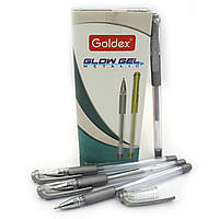 Ручка гелева Goldex Glow Gel Metalic #894 Індія silver 1,0 мм з грипом