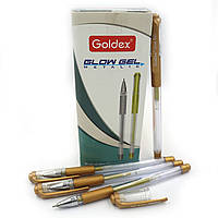 Ручка гелева Goldex Glow Gel Metalic #894 Індія gold 1,0 мм з грипом