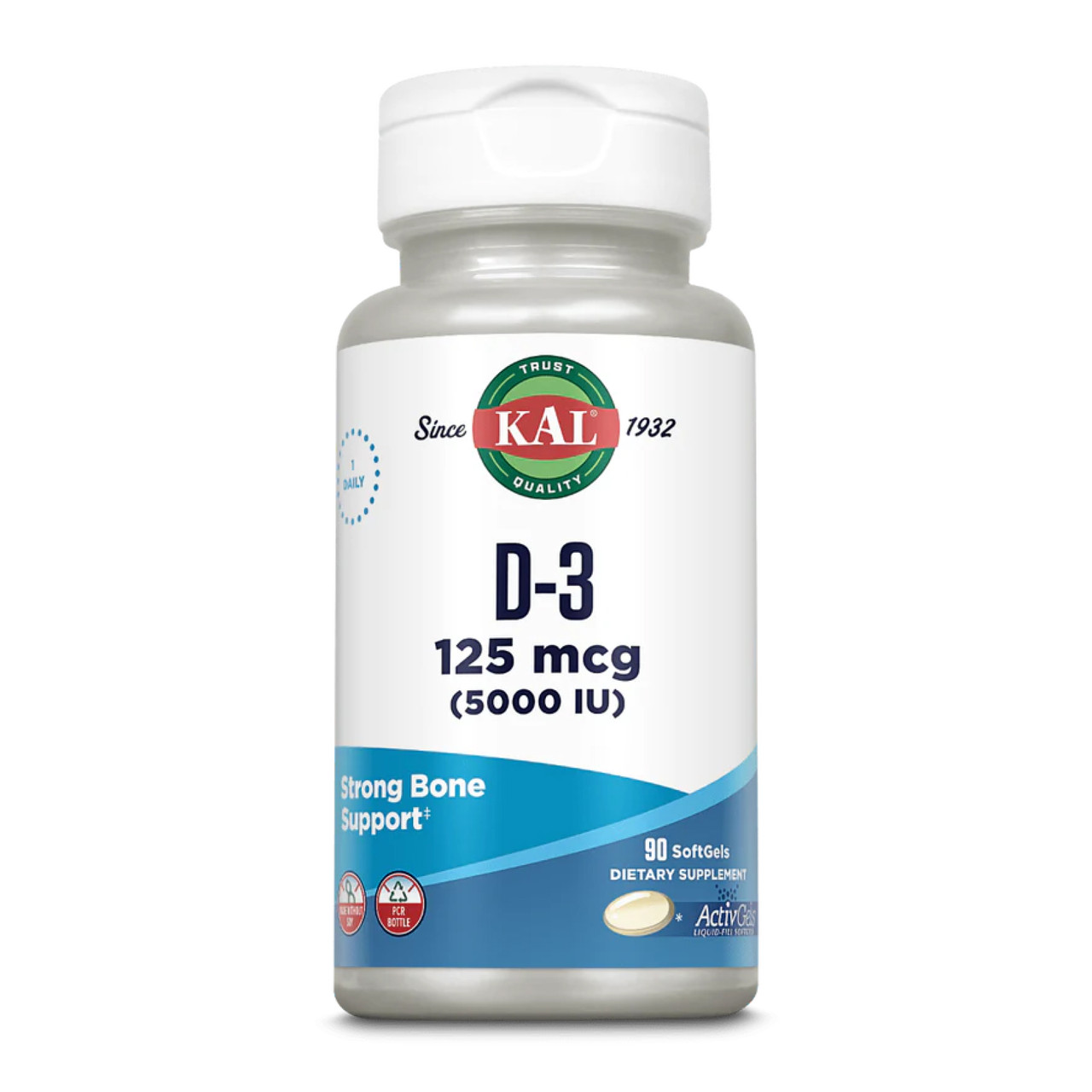 D-3 5000 IU 125mcg - 90 Softgel, фото 1