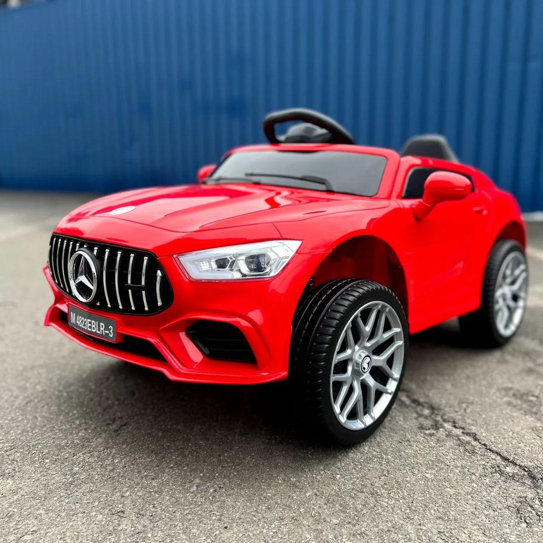Дитячий електромобіль на акумуляторі Джип Mercedes M 4823 з пультом р/у для дітей 3-8 років червоний, фото 1
