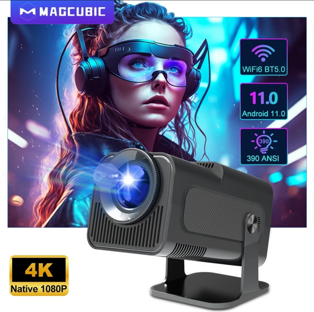 Magcubic hy320 Alwtniet 4K Native 1080P Android 11 проєктор 390ANSI Dual Wifi6 BT5.0 домашній кінотеатр. - фото 3 - id-p2154021546