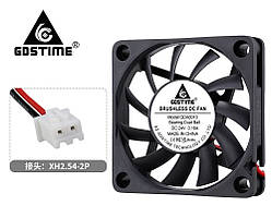 Вентилятор GDSTIME GDA6010 24V 0.16A 3800rpm, безщітковий, два підшипники, XH2.54-2pin, для 3Д-принтера та верстатів ЧПК