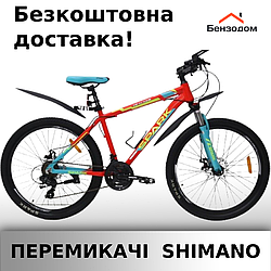 Велосипед SPARK TRACKER неоновий червоний (колеса - 26'', алюмінієва рама - 17'')